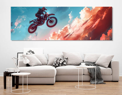 Motocross Canvas Print – Large Framed Cotton Canvas Art | Ready to Hang Wall Decor