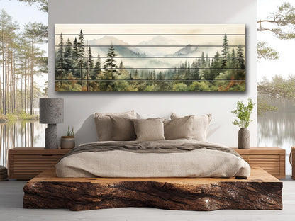 Redwood National Park Wood Print – Natural Wood Wall Art | Rustic Farmhouse Decor