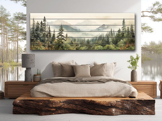 Redwood National Park Wood Print – Natural Wood Wall Art | Rustic Farmhouse Decor