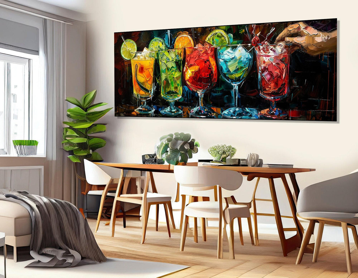 Cocktails Canvas Print – Framed Canvas Art | Modern Bar Painting & Ready to Hang