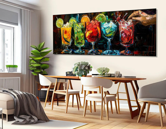 Cocktails Canvas Print – Framed Canvas Art | Modern Bar Painting & Ready to Hang