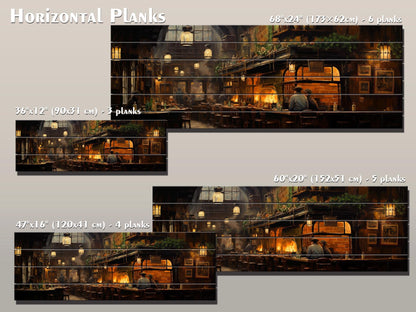 Irish Pub Wall Art – Rustic Wood Plank Artwork | Vintage Pub Print on Wood