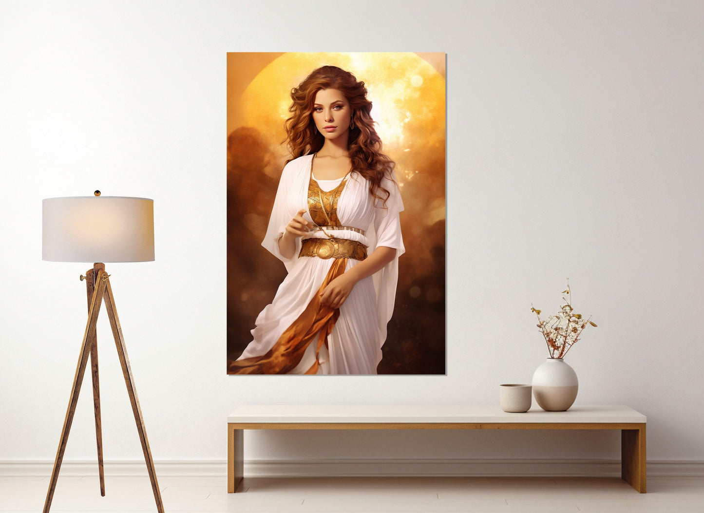 Hera Canvas Print – Greek Wall Art | Goddess of Marriage Framed Painting