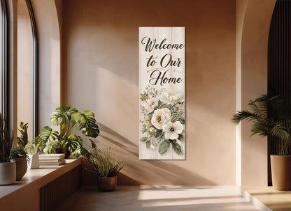 Welcome Home Canvas Print – Cozy Farmhouse Wall Art | Framed & Ready to Hang