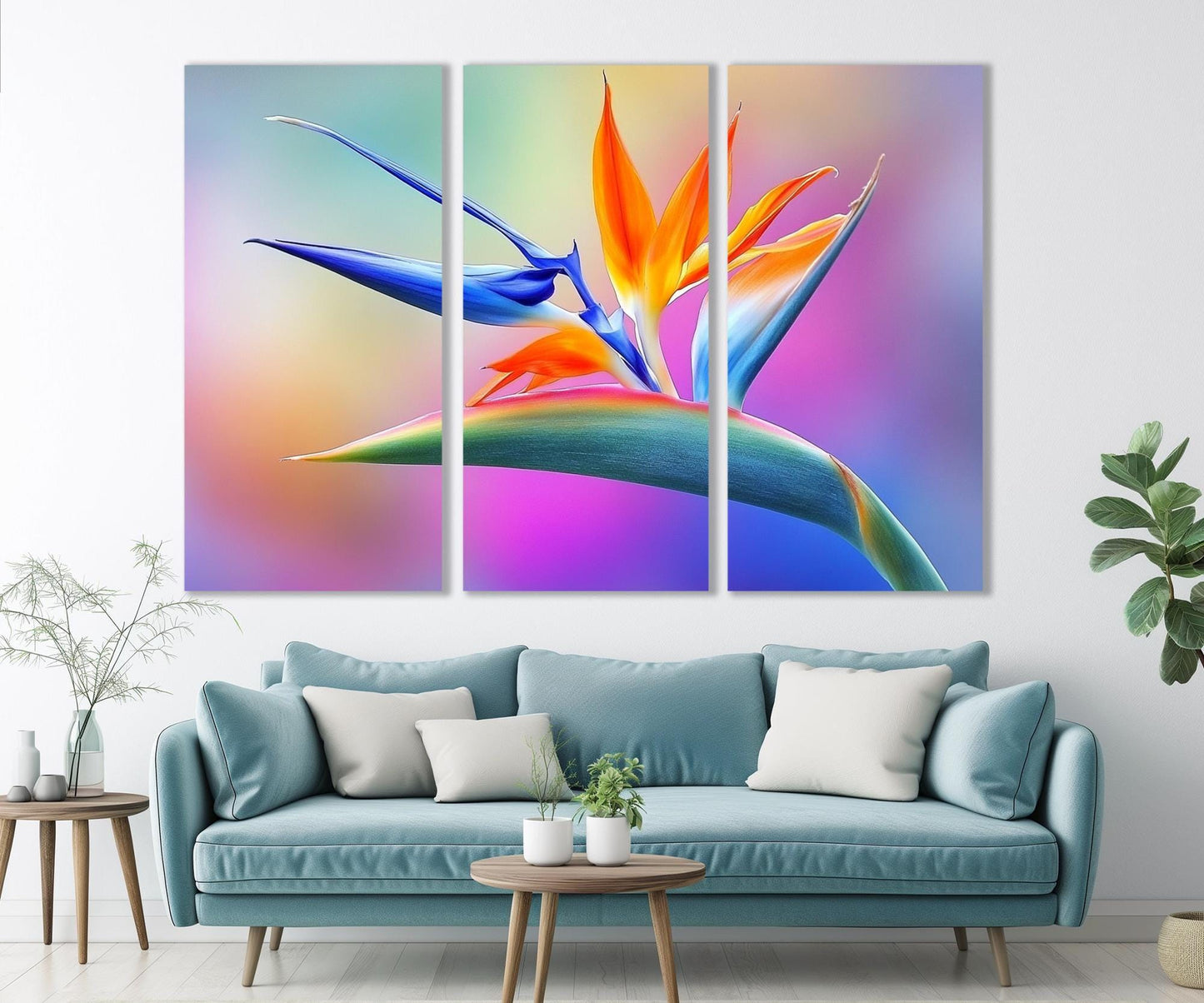 Bird of Paradise Canvas Print - Colorful Floral Wall Art | Framed & Ready to Hang