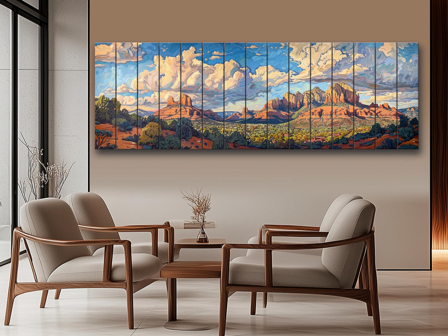 Sedona Wood Wall Art – Rustic Wood Plank Art | Arizona Wall Decor Print