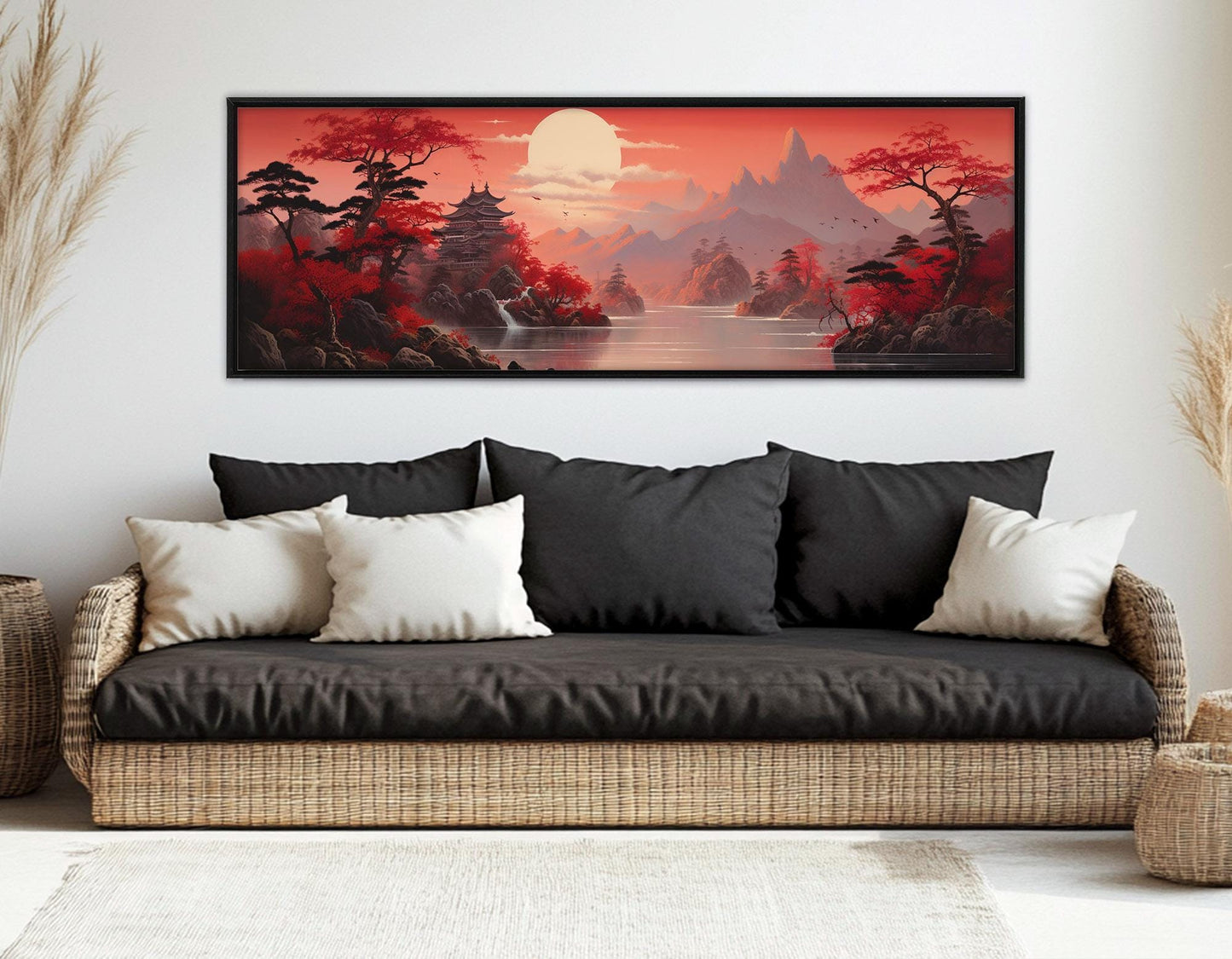 Japanese Landscape Canvas - Scenic Cotton Canvas Print | Ready To Hang Wall Art