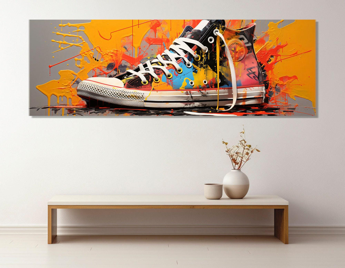 Abstract Graffiti Wall Art – Sneaker Canvas Print | Framed Canvas Art Ready to Hang