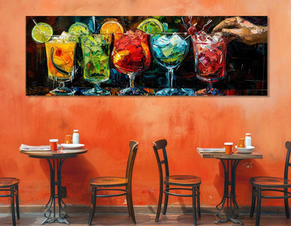Cocktails Canvas Print – Framed Canvas Art | Modern Bar Painting & Ready to Hang