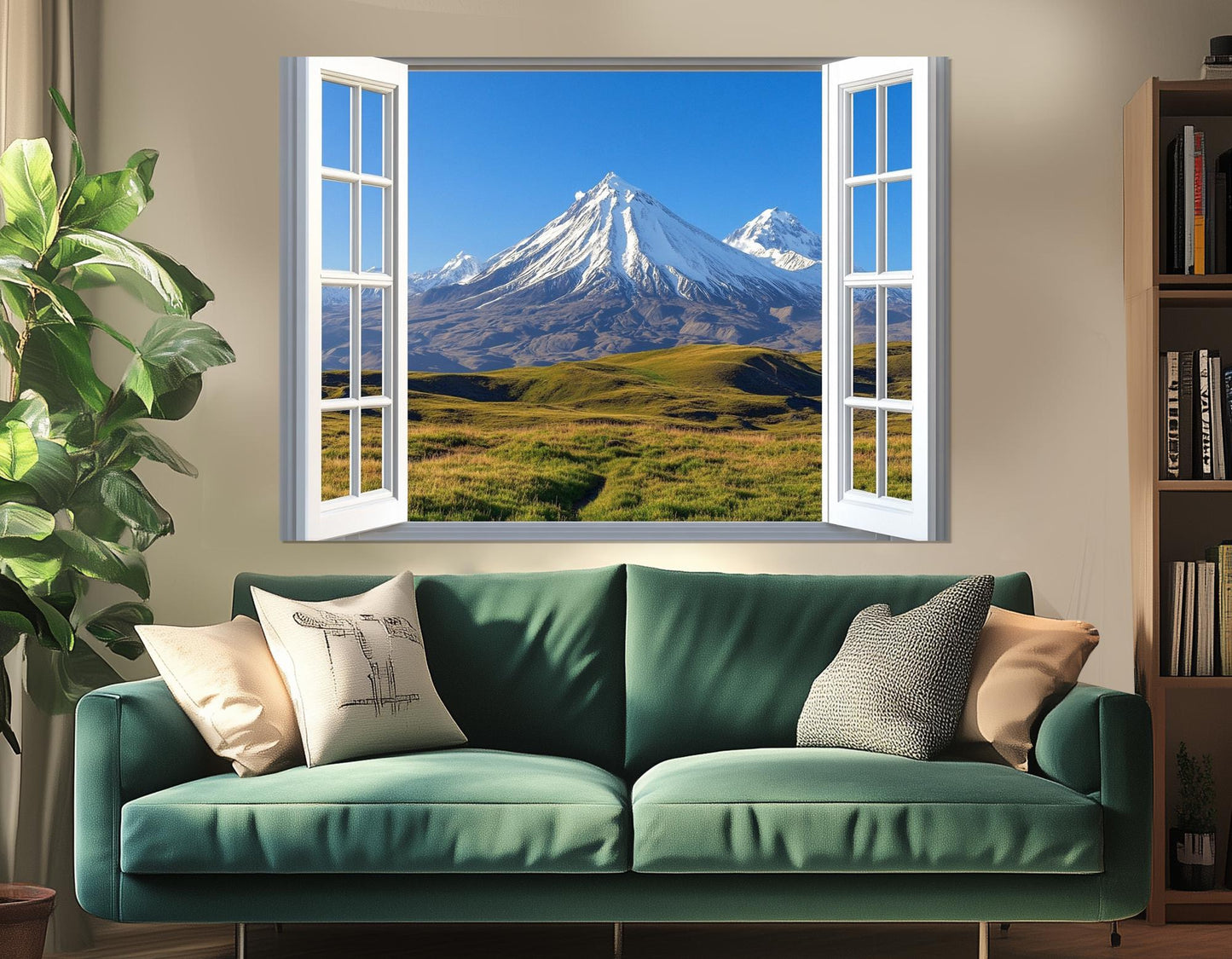 Kamchatka Wall Art – Open Window Volcano Canvas Print | Framed, Ready to Hang