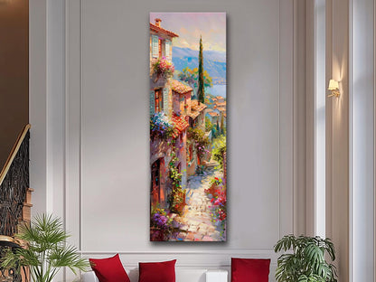 Italian Landscape Canvas - Scenic Lake Como Wall Art | Framed & Ready to Hang