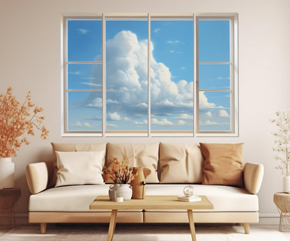 Sky View Canvas Print - Faux Window Canvas Art | Framed, Ready to Hang