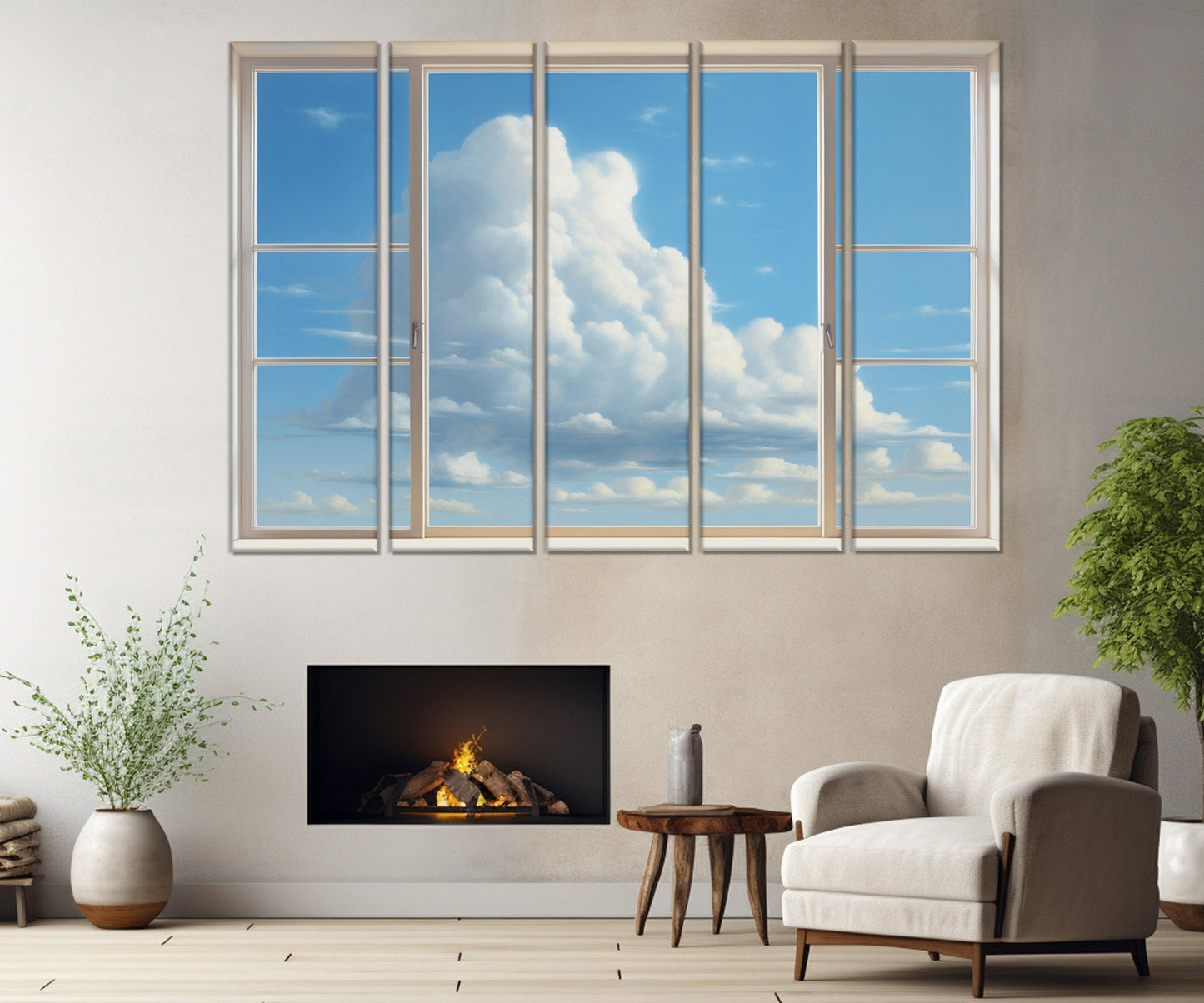Sky View Canvas Print - Faux Window Canvas Art | Framed, Ready to Hang