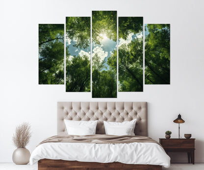 Forest Canvas Print – Nature Wall Art | Framed Green Trees, Ready to Hang