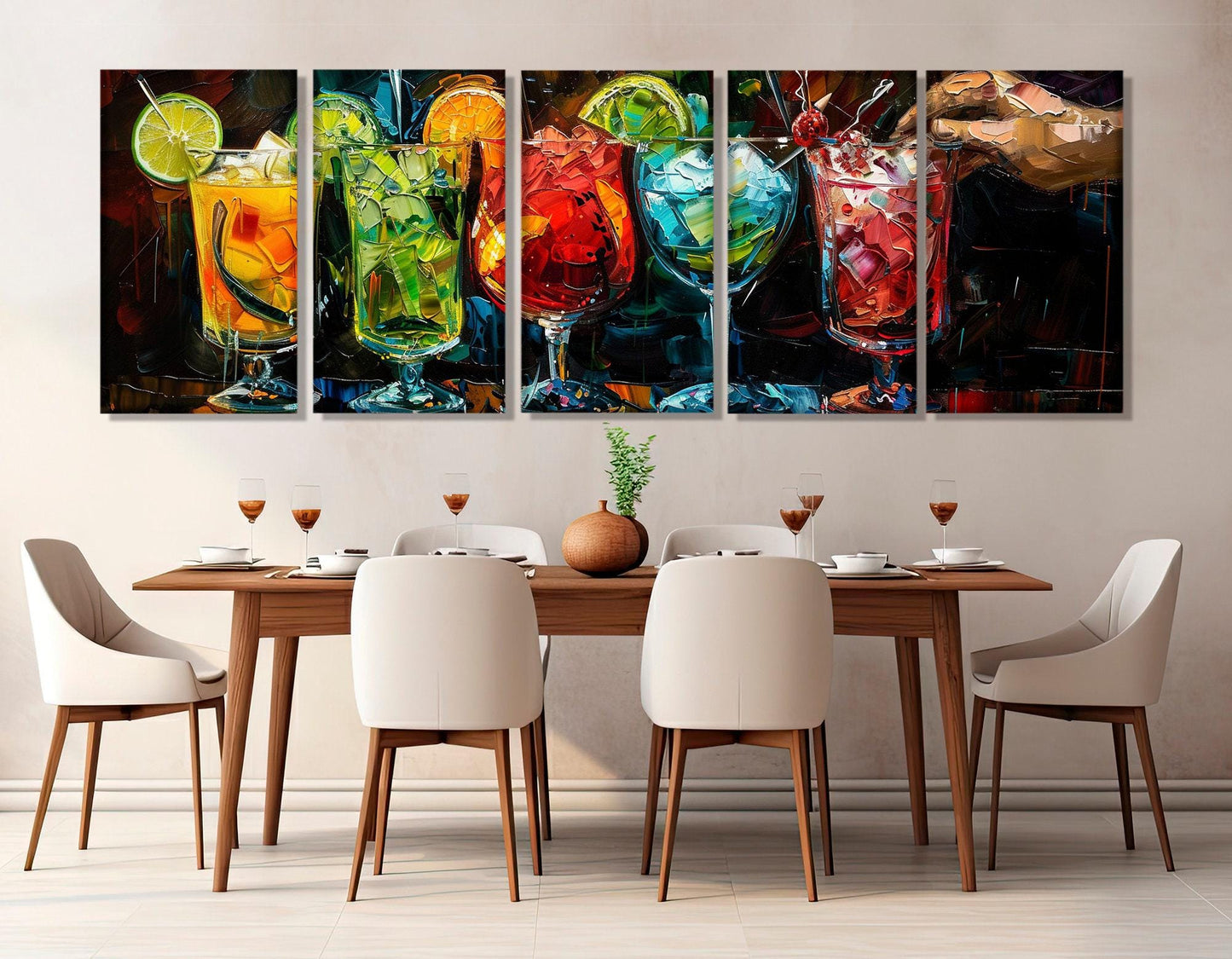 Cocktails Canvas Print – Framed Canvas Art | Modern Bar Painting & Ready to Hang