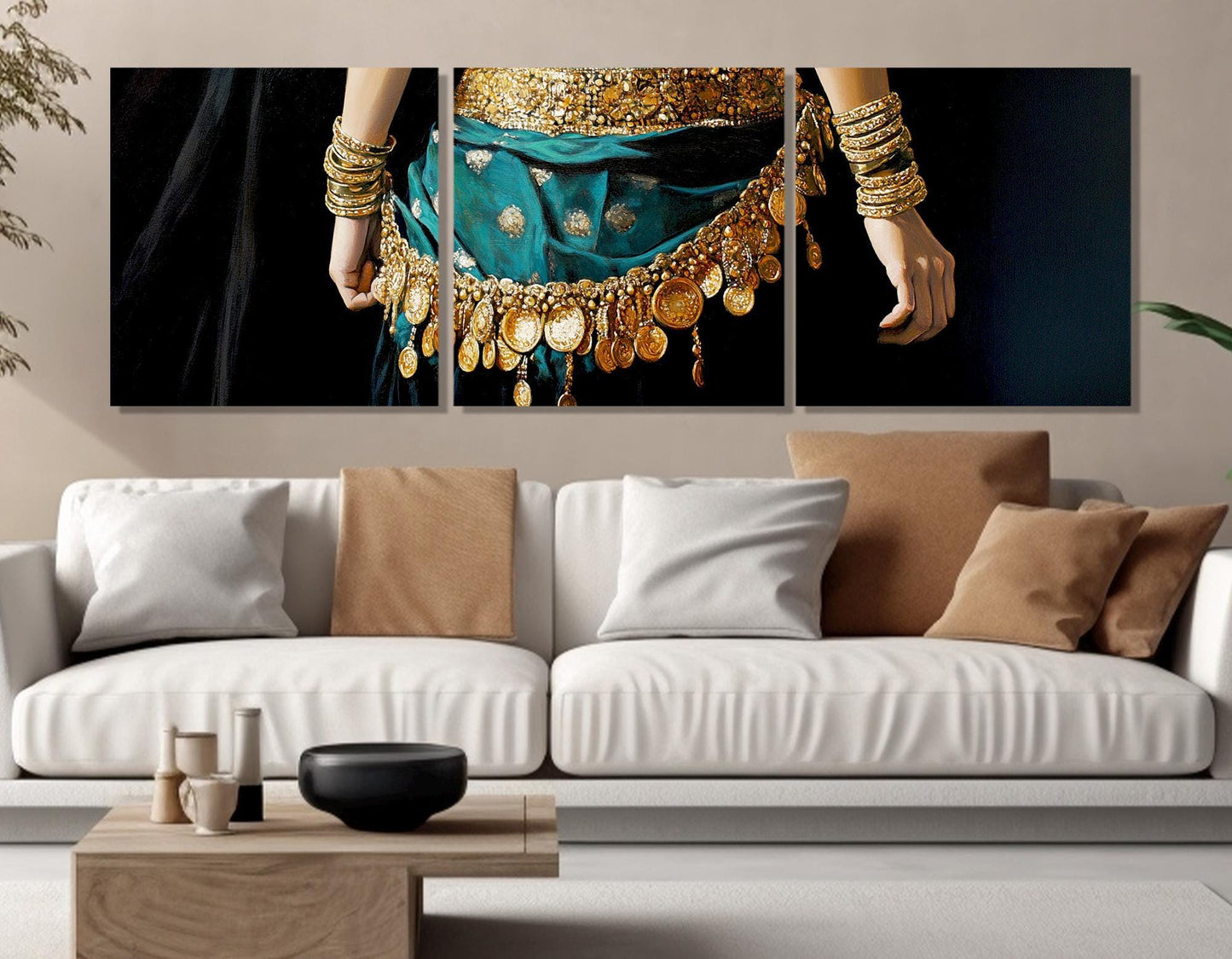 Oriental Dance Canvas Print – Framed Floating Frame Art | Ready to Hang Cotton Canvas
