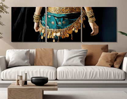 Oriental Dance Canvas Print – Framed Floating Frame Art | Ready to Hang Cotton Canvas