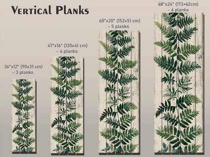 Wood Wall Art - Fern Leaf Botanical Art Printed on Wood – Rustic Nature Wall Decor – Greenery Painting Print for Your Home