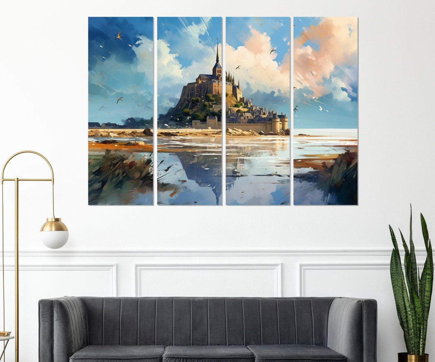 Mont-Saint-Michel Canvas Print – France Wall Art | Gallery Wrapped Cotton Canvas