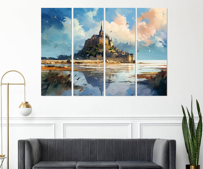 Mont-Saint-Michel Canvas Print – France Wall Art | Gallery Wrapped Cotton Canvas
