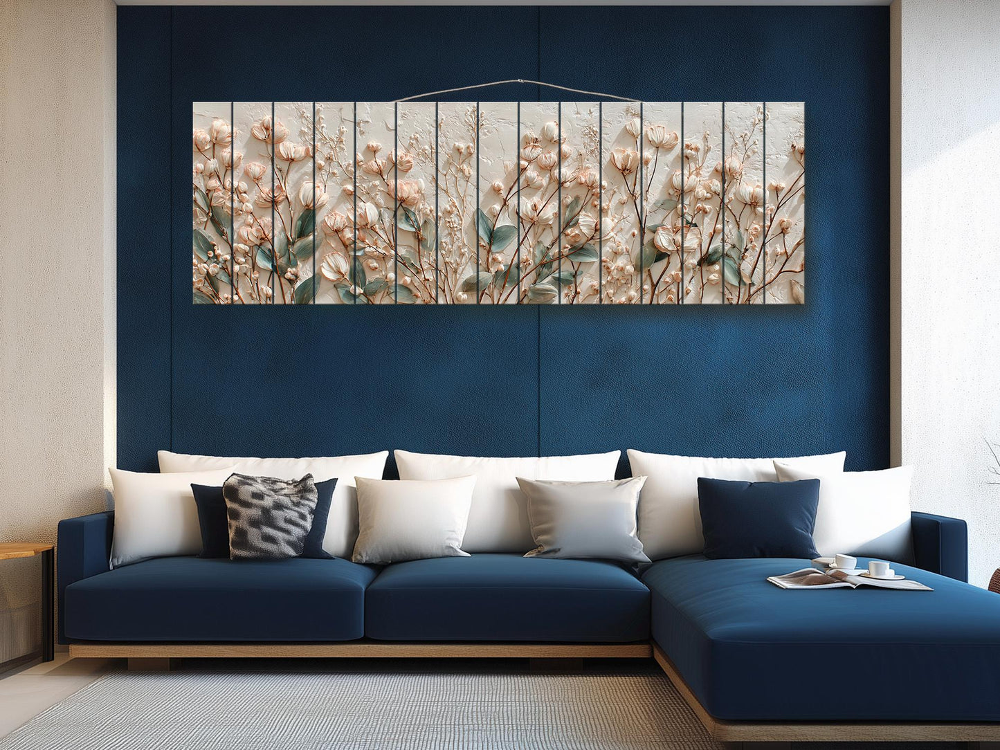 Botanical Wood Art - Rustic Floral Wood Print With Wildflower Wall Decor