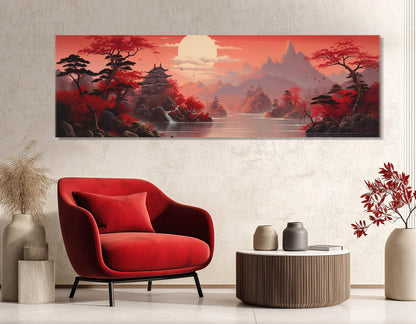 Japanese Landscape Canvas - Scenic Cotton Canvas Print | Ready To Hang Wall Art