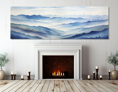 Blue Ridge Mountains Canvas - Scenic Appalachian Mountains Art | Framed Wall Decor