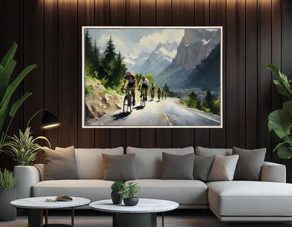 Cycling Canvas Print – Framed Cycling Art | Ready to Hang Bicycle Art Print