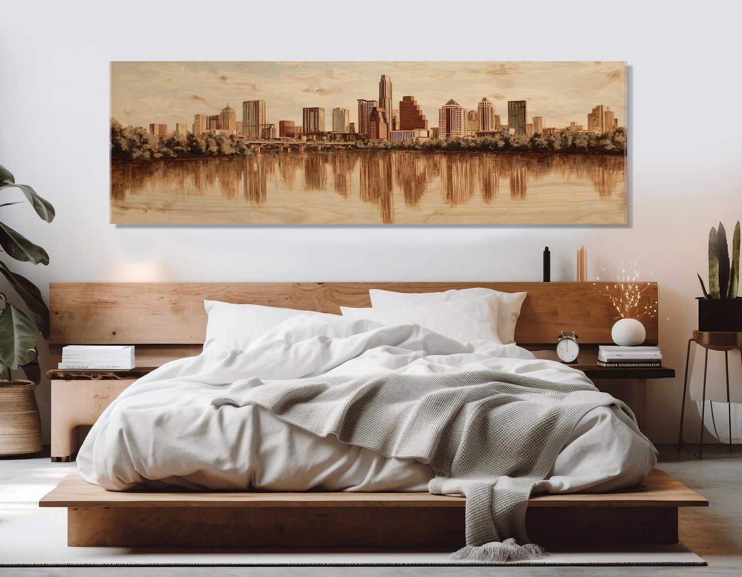 Austin Canvas Print - Retro Vintage Wall Art | Abstract City Art, Ready to Hang