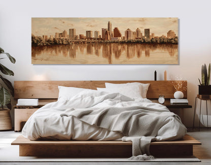 Austin Canvas Print - Retro Vintage Wall Art | Abstract City Art, Ready to Hang