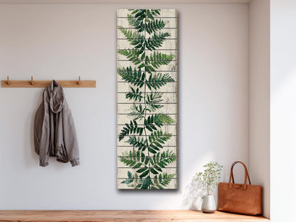 Wood Wall Art - Fern Leaf Botanical Art Printed on Wood – Rustic Nature Wall Decor – Greenery Painting Print for Your Home