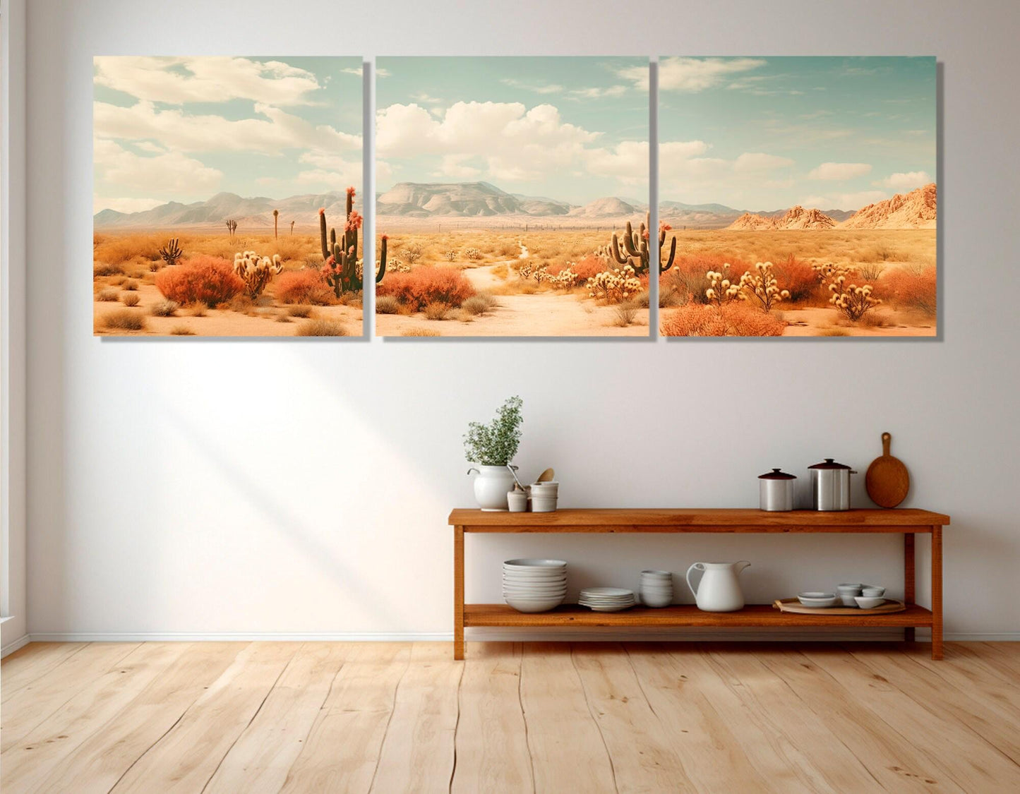 Desert Canvas Print – Large Sonoran Desert Art | Framed Canvas Wall Art Ready to Hang