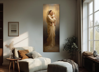 Mother and Child Print | Sacred Canvas Print with Gallery Style Frame | Ready to Hang Artwork