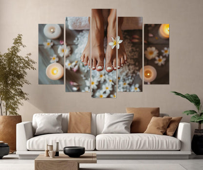 Pedicure Wall Art – Female Feet Spa Canvas Print | Cotton Gallery Wrapped Canvas