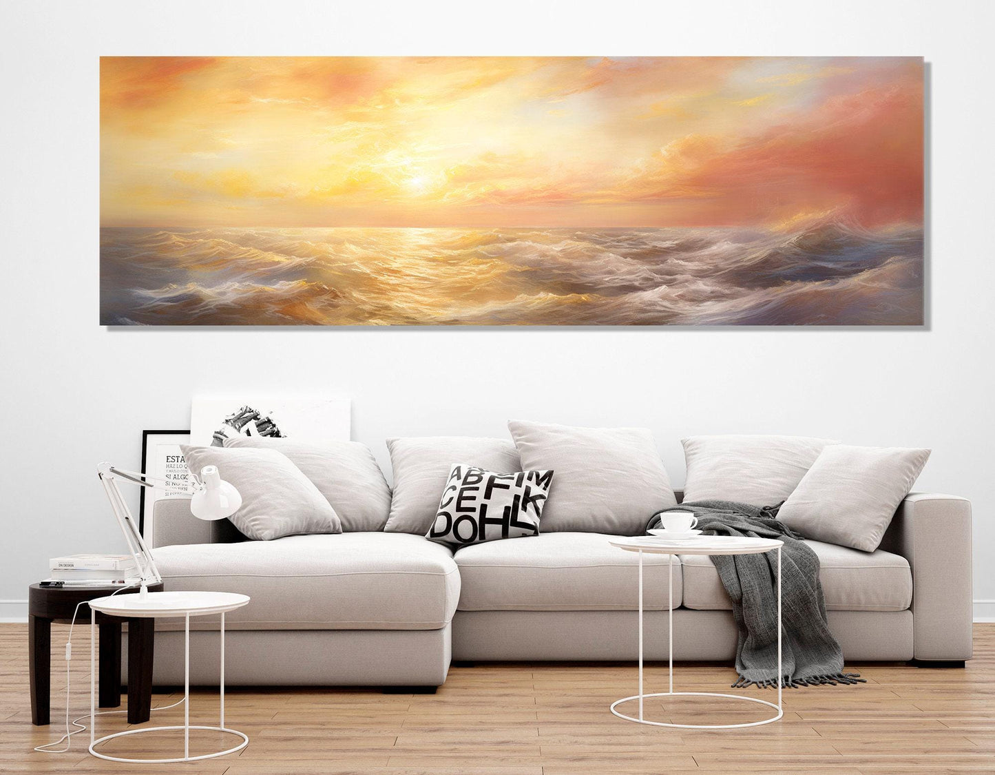 Ocean Sunrise Canvas Print – Ready to Hang Gallery Wrapped Coastal Wall Art