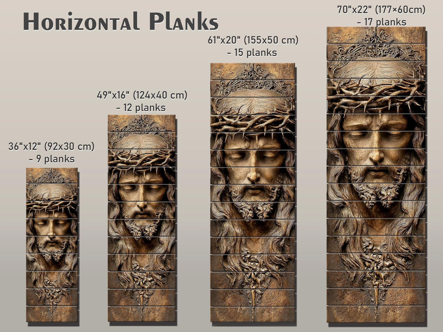 Jesus Christ Wood Print – Michelangelo Inspired Religious Wall Art on Wood