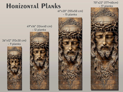 Jesus Christ Wood Print – Michelangelo Inspired Religious Wall Art on Wood