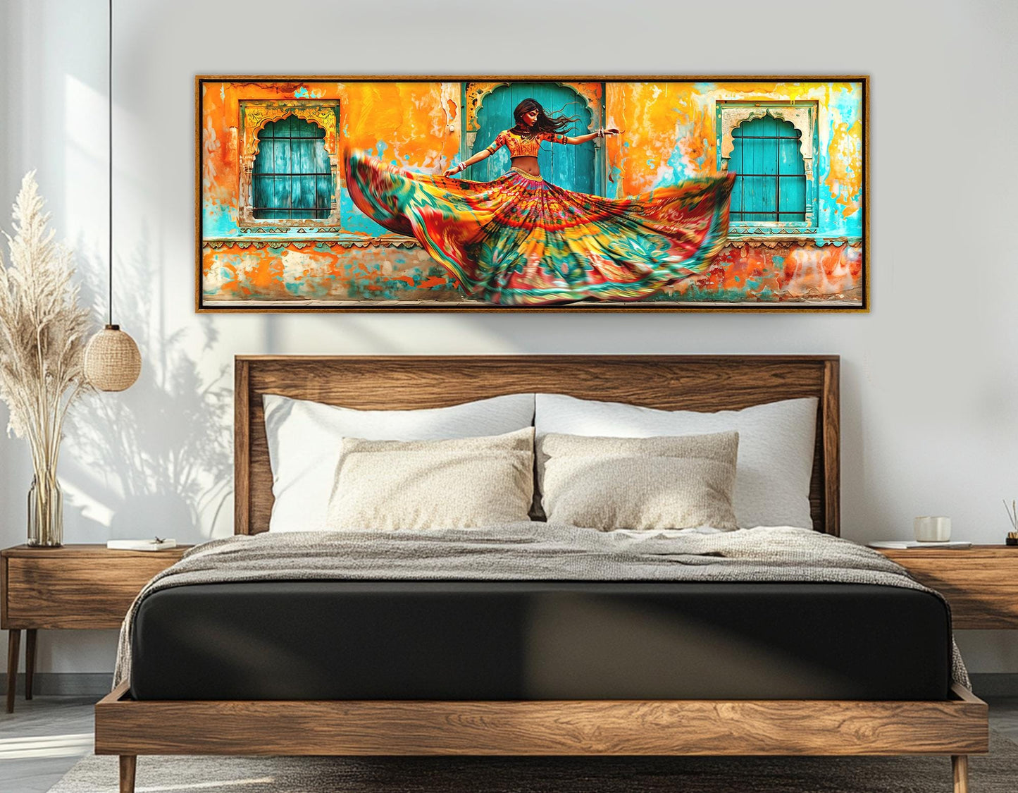 Indian Woman Canvas Print – Large Rajasthan Wall Art | Framed Cotton Gallery Canvas
