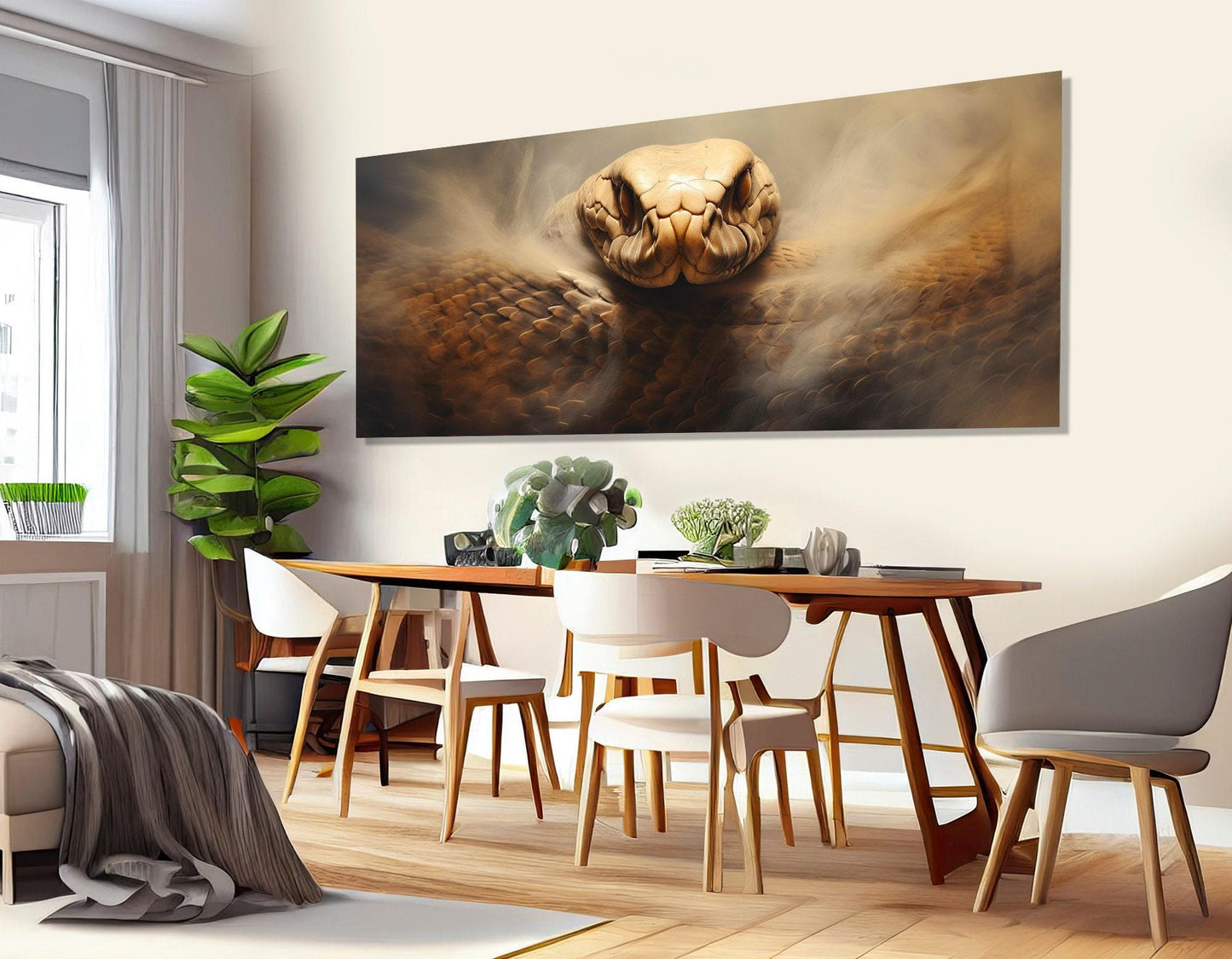 Snake Canvas Print – Large Framed Snake Wall Art | Ready to Hang Cotton Canvas
