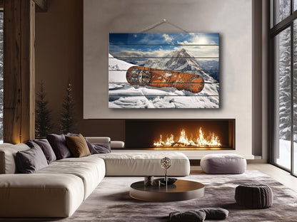 Snowboard Wall Art – Rustic Wood Wall Decor | Winter Cabin & Resort Gift
