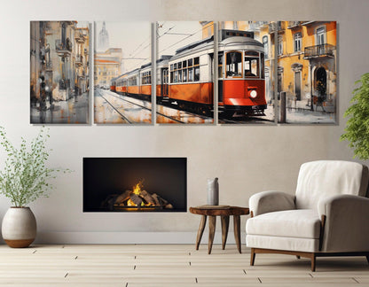 Lisbon Canvas Print – Large Cotton Gallery Wrapped Canvas Wall Art With Frame