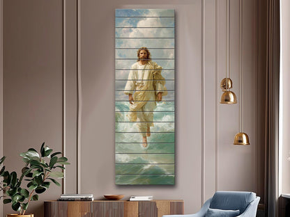 Jesus Walking on Water - Divine Wall Decor | Sacred Wooden Faith Print
