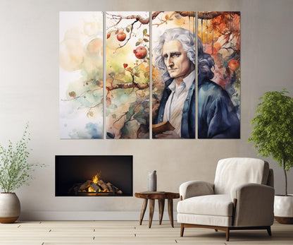 Isaac Newton Canvas Print – Physics Wall Art | Framed Cotton Gallery Wrapped Art