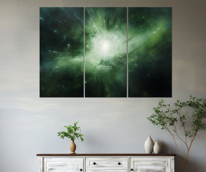 Abstract Planet Painting – Galaxy Canvas Art | Ethereal Space Painting, Ready to Hang