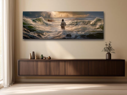 Jesus Wood Wall Art - Rustic Wood Plank Art | Christian Gift Idea & Religious Wall Decor