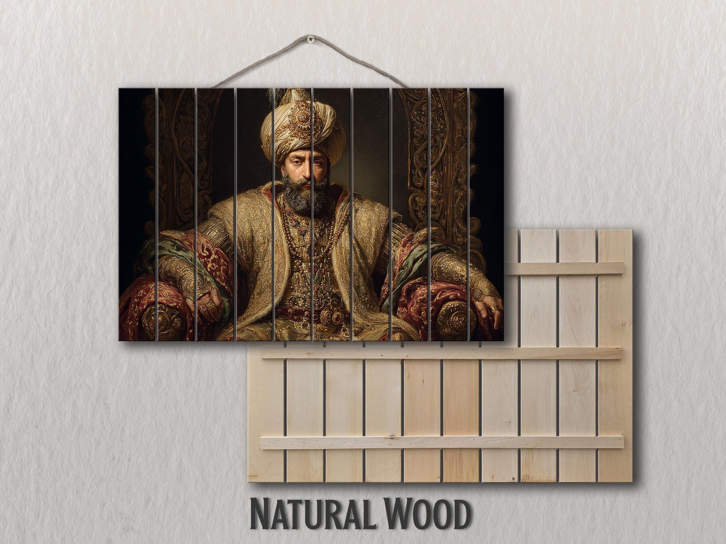 Suleiman Magnificent Ottoman Throne Print on Wood