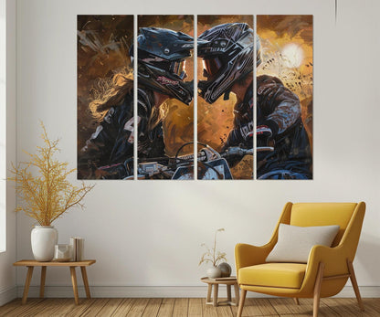 Motocross Canvas Art – Framed Dirt Bike Wall Art | Ready to Hang, High Quality Cotton Canvas