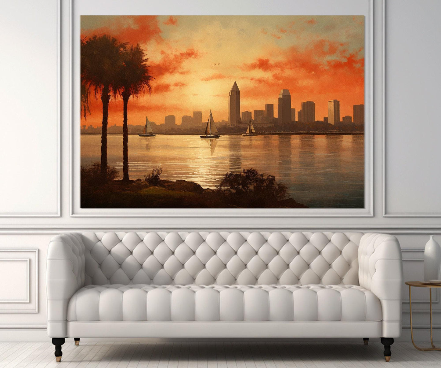 San Diego Canvas Print – Framed Cotton Gallery Wrapped Wall Art For Living Room