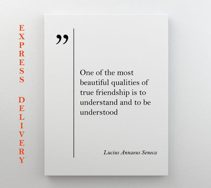 Seneca Quote Canvas Print - Framed Floating Frame Cotton Canvas Art Ready to Hang