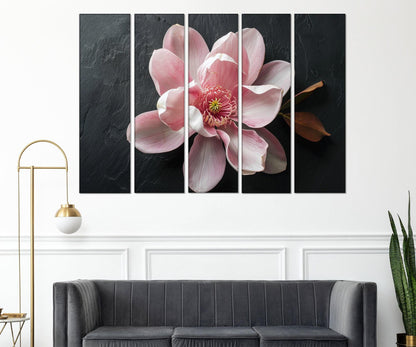 Pink Magnolia Canvas – Floral Wall Art | Framed & Ready to Hang Cotton Print